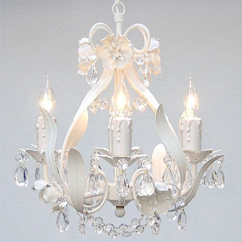 A7-WHITE/326/4 Country French CHANDELIER Chandeliers, Crystal Chandelier, Crystal Chandeliers, Lighting