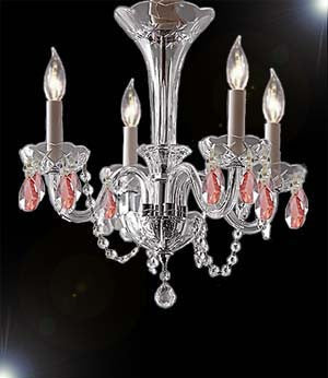 A7-TD/332/4/PINK  Murano Venetian Style CHANDELIER Chandeliers, Crystal Chandelier, Crystal Chandeliers, Lighting