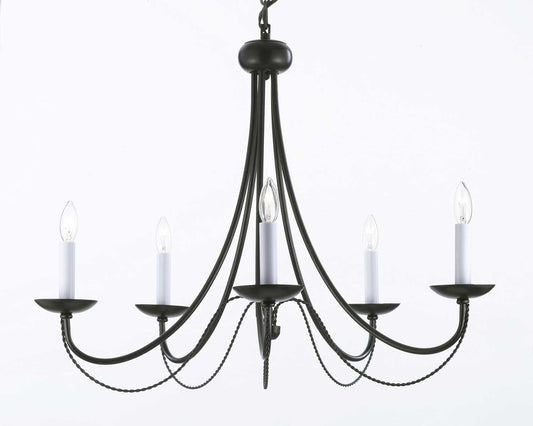 G7-403/5  Wrought Iron Chandelier Chandeliers, Crystal Chandelier, Crystal Chandeliers, Lighting