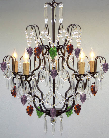 A7-C/3039/5/COLOR Fruit / Color Crystal CHANDELIER Chandeliers, Crystal Chandelier, Crystal Chandeliers, Lighting