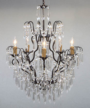 A7-U/3033/5  Wrought Iron Chandelier Chandeliers, Crystal Chandelier, Crystal Chandeliers, Lighting