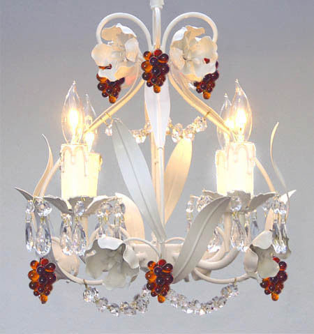 A7-WHITE/GRAPES/326/4/COLOR Fruit / Color Crystal CHANDELIER Chandeliers, Crystal Chandelier, Crystal Chandeliers, Lighting