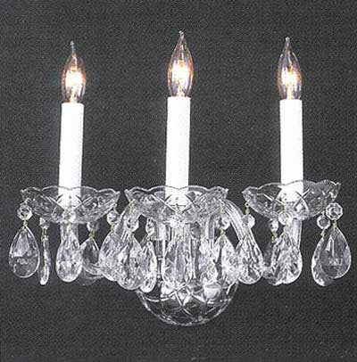 C181-SILVER/115/3 Wall Sconces WALL SCONCE Chandeliers, Crystal Chandelier, Crystal Chandeliers, Lighting