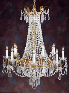 A83-126/8+4+4BRONZE EMPIRE COLLECTION 100% CRYSTAL CHANDELIER Whether placed in an foyer, dining room, or anywhere in the house this magnificent chandelier makes the ultimate statement. True to the E