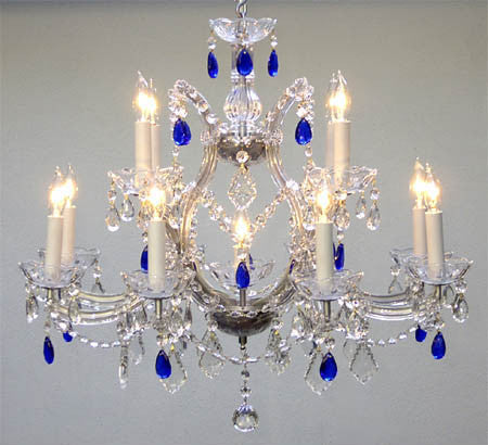 A83-A83-SILVER/1538/12+1/COLOR  Maria Theresa CHANDELIER Chandeliers, Crystal Chandelier, Crystal Chandeliers, Lighting