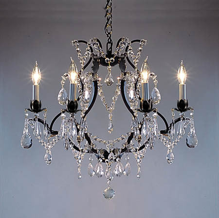 A83-3030/6  Wrought Iron Chandelier Chandeliers, Crystal Chandelier, Crystal Chandeliers, Lighting