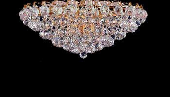 F93-FLUSH/453/4 Empire Style FLUSH/SEMI-FLUSH CHANDELIER Chandeliers, Crystal Chandelier, Crystal Chandeliers, Lighting