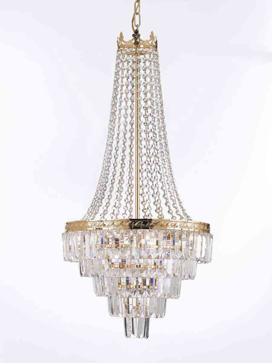 A93-873/4100% CRYSTAL CHANDELIER, this chandelier is characteristic of the grand chandeliers which decorated the finest Chateaux and Palaces across Europe and reflects a time of class and elegance wh