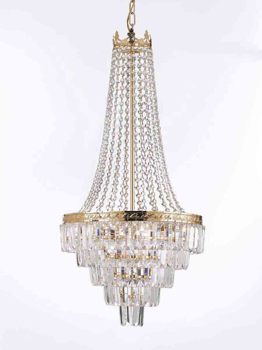 A93-873/4100% CRYSTAL CHANDELIER, this chandelier is characteristic of the grand chandeliers which decorated the finest Chateaux and Palaces across Europe and reflects a time of class and elegance wh