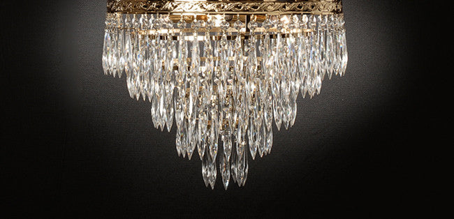 G93-FLUSH/864/4 Empire Style FLUSH/SEMI-FLUSH CHANDELIER Chandeliers, Crystal Chandelier, Crystal Chandeliers, Lighting