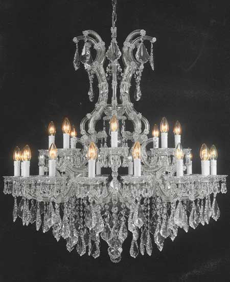 A83-SILVER/3101/24+1A great European tradition. Nothing was ever quite so elegant as the fine crystal chandeliers that lent sparkle to brilliant evenings in palaces and manor houses across Europe. Th